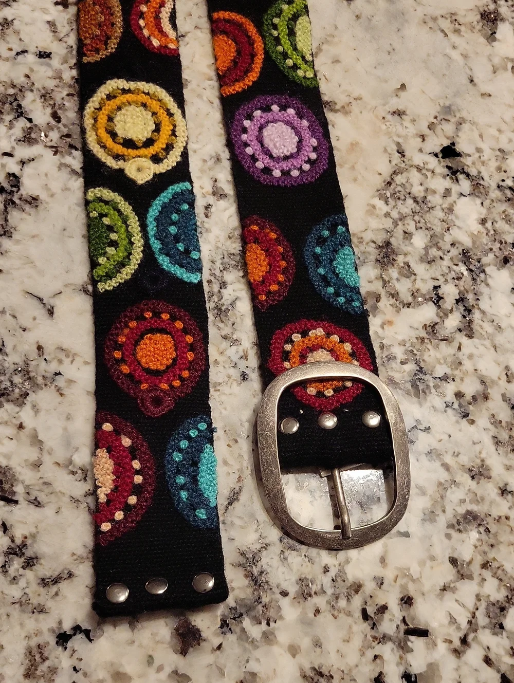 Peruvian Handcrafted Emroidered Sheep Wool Belt